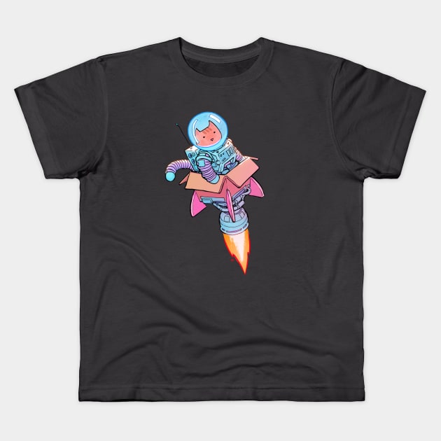 SPACE BOX Kids T-Shirt by spacegoose